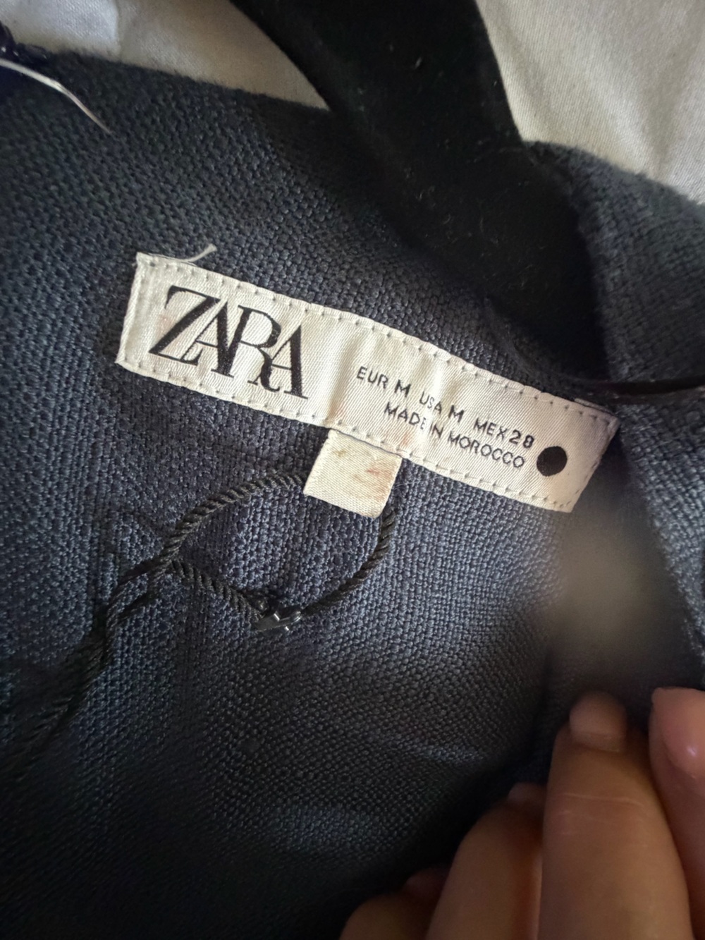 Zara Sleeveless Deep V-Neck dark blue Maxi Dress - Picture 3 of 7